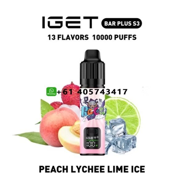PEACH-LYCHEE-LIME-ICE.jpg IGET Bar Plus S3 Kit PEACH LYCHEE LIME ICE - Image 1