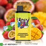 IGET Bar Pro Strawberry passion fruit Mango 10000 Puffs