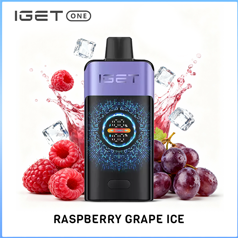 画板-1-04-3.png IGET One Raspberry Grape Ice 12000 puffs - Image 1